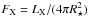\hbox{$F_\text{X} = L_\text{X}/(4 \pi R_\star^2)$}