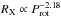 \hbox{$R_\text{X} \propto P_{\text{rot}}^{-2.18}$}
