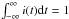 \hbox{$\int_{-\infty}^{\infty}i(t){\rm d}t = 1$}