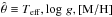 \hbox{$\hat{\theta} \equiv \teff,\logg, \meta$}