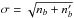 \hbox{$\sigma = \sqrt{n_b + n_b'}$}