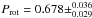 \hbox{$P_{\rm rot} = 0.678 \pm^{0.036}_{0.029}$}