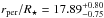 \hbox{$r_{\rm per}/R_{\star}=17.89^{+0.80}_{-0.75}$}