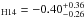 \hbox{$_{\rm H14}=-0.40^{+0.36}_{-0.26}$}