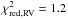 \hbox{$\chi^2_{\rm red,RV}=1.2$}