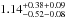\hbox{$c=2.90^{+0.21}_{-0.22}$}