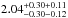 \hbox{$c=5.14^{+0.54}_{-0.63}$}