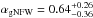 \hbox{$\alpha_{\mathrm{gNFW}}=0.64^{+0.26}_{-0.36}$}