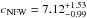 \hbox{$c_{\mathrm{NFW}}=7.12^{+1.53}_{-0.99}$}