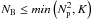 \hbox{$N_{\rm B} \le min\left( N_{\rm p}^2, K \right)$}