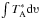 \hbox{$\int{T^*_{\rm A}{\rm d}\upsilonup}$}