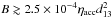 \hbox{$B\gtrsim2.5\times10^{-4}\eta_\mathrm{acc} d_{13}^2$}