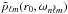 \hbox{$\tilde{p}_{\ell m}(r_0,\omega_{n\tilde\ell m})$}