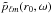 \hbox{$\tilde{p}_{\ell m}(r_0,\omega)$}