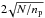 \hbox{$2\!\sqrt{N/n_{\rm p}}$}
