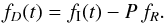\begin{equation} f_{D} (t) = f_{\rm I} (t) - P \, f_{R} \label{eqn:fd} . \end{equation}