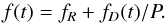 \begin{equation} f(t) = f_{R} + f_{D} (t)/P\label{eqn:ft2} . \end{equation}