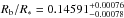 \hbox{$R_{\rm{b}}/R_{*}=0.14591^{+0.00076}_{-0.00078}$}