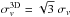 \hbox{$\sigma_{v}^{\rm 3D}=\sqrt{3}\;\sigma_{v}$}