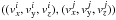 \hbox{$((v_x^i, v_{\rm y}^i, v_{z}^i), (v_x^j, v_{\rm y}^j, v_{z}^j))$}