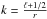\hbox{$k = \frac{\ell + 1/2}{r}$}