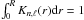 \hbox{$\int_0^R K_{n,\l} (r) \mathrm{d}r = 1$}