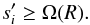 \begin{eqnarray} s'_i \geq \Omega(R). \end{eqnarray}