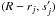\hbox{$(R-r_j,s'_j)$}