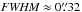\hbox{${\it FWHM}\approx 0\farcs32$}