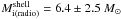 \hbox{$M_{{\rm i}(\mathrm{radio})}^{\mathrm{shell}}=6.4\pm2.5~M_{\odot}$}