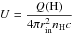 \hbox{$\displaystyle U=\frac{Q({\rm H})}{4\pi r_{\rm in}^2 n_{\rm H} c}$}