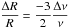 \hbox{$\dfrac{\Delta R}{R}= \dfrac{-3}{2} \dfrac{\Delta \nu}{\nu}$}
