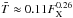 \hbox{$\bar{T} \approx 0.11 F_\text{X}^{0.26}$}