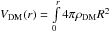 \hbox{$V_{\mathrm{DM}}(r)=\int\limits_0^{r} 4 \pi \rho_{\mathrm{DM}} {R}^2$}