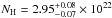 \hbox{$N_{\rm H} = 2.95^{+0.08}_{-0.07} \times 10^{22}$}