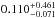 \hbox{$0.110^{+0.461}_{-0.071}$}