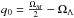 \hbox{$q_{0}=\frac{\Omega_{M}}{2}-\Omega_{\Lambda}$}