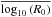 \hbox{$\overline{\textrm{log}_{10}\left(R_{0}\right)}$}