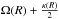 \hbox{$\Omega(R) + \frac{\kappa(R)}{2}$}