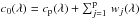 \hbox{$c_0(\lambda)=c_{\rm p}(\lambda)+\sum_{j=1}^{\rm p}\,w_j(\lambda)$}