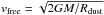 \hbox{$v_{\rm free}=\sqrt{2GM/R_{\rm dust}}$}
