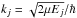 \hbox{$k_j=\sqrt{2\mu E_j}/\hbar$}