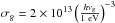 \hbox{$\sigma_g= 2 \times 10^{13} \left(\frac{h\nu_{g}}{1~\text{eV}}\right)^{-3}$}