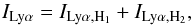 \begin{equation} I_{\rm Ly\alpha} = I_{\rm Ly\alpha,\hi} + I_{\rm Ly\alpha,\hii}, \end{equation}