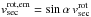 \begin{eqnarray*} K_\mathrm{sec} = K^\mathrm{obs}_\mathrm{sec} + v^\mathrm{rot,em}_\mathrm{sec} + K^\mathrm{corr}_\mathrm{sec}. \end{eqnarray*}