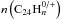 \hbox{$n \left(\mathrm{C_{24}H}_{n}^{0/+} \right)$}
