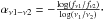 \hbox{$\alpha_{\nu1- \nu2}=-\frac{\log(f_{\nu1}/f_{\nu2})}{\log(\nu_1/\nu_2)}\cdot$}