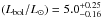 \hbox{$(L_{\rm bol}/L_{\odot}) = 5.0^{+0.25}_{-0.16}$}
