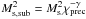 \hbox{$M_\mathrm{s,sub}^2=M_\mathrm{s}^2\chi_\mathrm{prec}^{-\gamma}$}