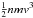 \hbox{$\frac{1}{2}nmv^3$}